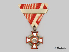 Austria, Imperial. A Military Merit Cross, III Class with War Decoration, by Moritz Tiller of Vienna