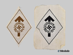 Germany, HJ. A Pair of Proficiency Badges, Cloth Versions