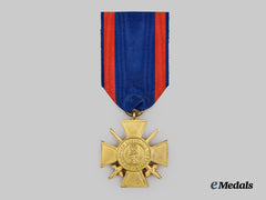 Oldenburg, Grand Duchy. A House and Merit Order of Peter Friedrich Ludwig, I Class Honour Cross with Swords