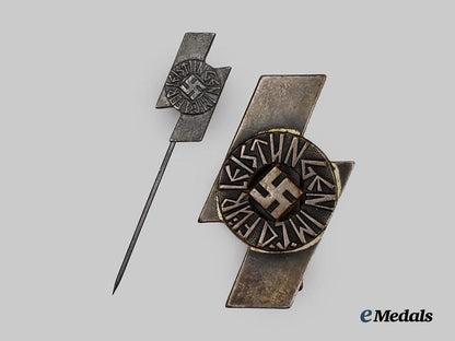 germany,_h_j._a_d_j_proficiency_badge,_silver_grade_by_wilhelm_deumer,_with_miniature___m_n_c7064