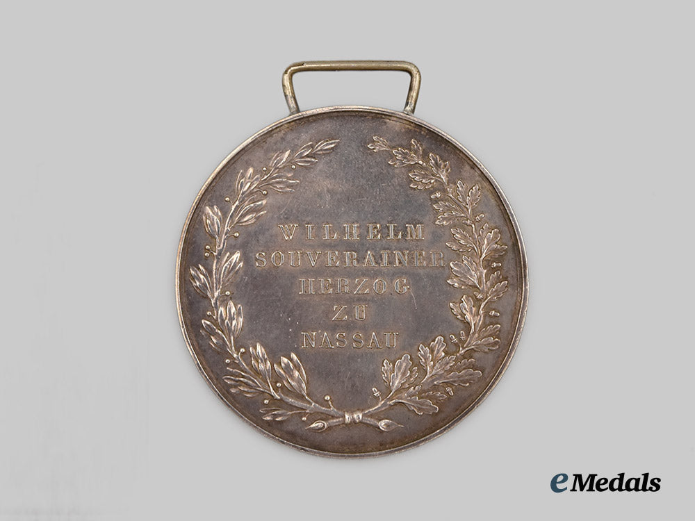 nassau,_duchy._a_duke_wilhelm_commemorative_medal_in_silver,_by_zollmann___m_n_c7068