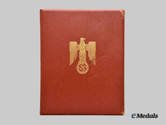 Germany, Luftwaffe. A Formal Knight’s Cross of the Iron Cross Award Document to Hauptmann Heinrich Wittmer, Kampfgeschwader 55