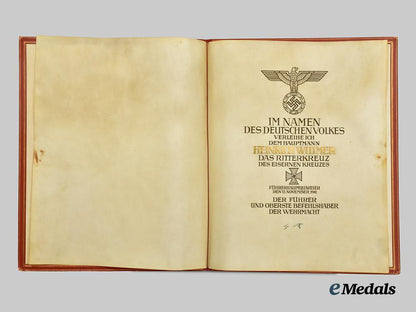 germany,_luftwaffe._a_formal_knight’s_cross_of_the_iron_cross_award_document_to_hauptmann_heinrich_wittmer,_kampfgeschwader55___m_n_c7072