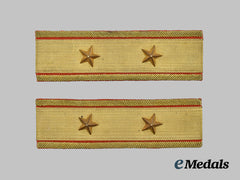Japan, Empire. A Pair of Second War Unissued Japanese Army Lieutenant General Shoulder Boards
