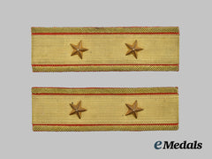 Japan, Empire. A Pair of Second War Unissued Japanese Army Lieutenant General Shoulder Boards