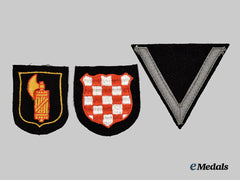 Germany, SS. A Lot of Three Waffen-SS Sleeve Insignia (Volunteer/Rank Insignia)