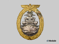 Germany, Kriegsmarine. A High Seas Fleet Badge, by C. Schwerin & Son of Berlin - Variant III
