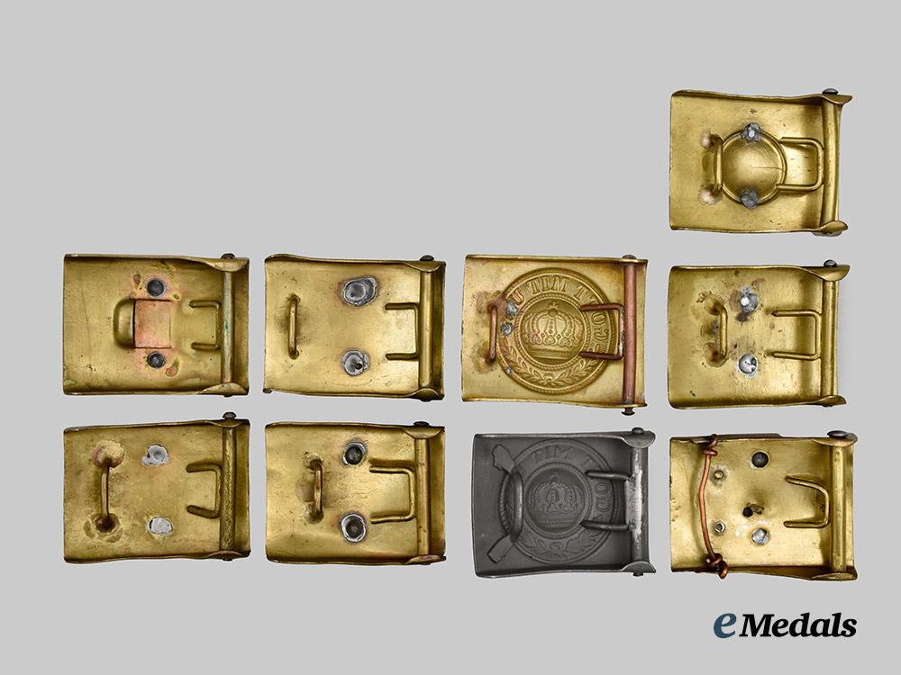 germany,_imperial._a_mixed_lot_of_nine_heer_e_m/_n_c_o_ranks_belt_buckles___m_n_c7171