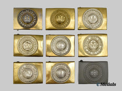 Germany, Imperial. A Mixed Lot of Nine Heer EM/NCO Rank Belt Buckles