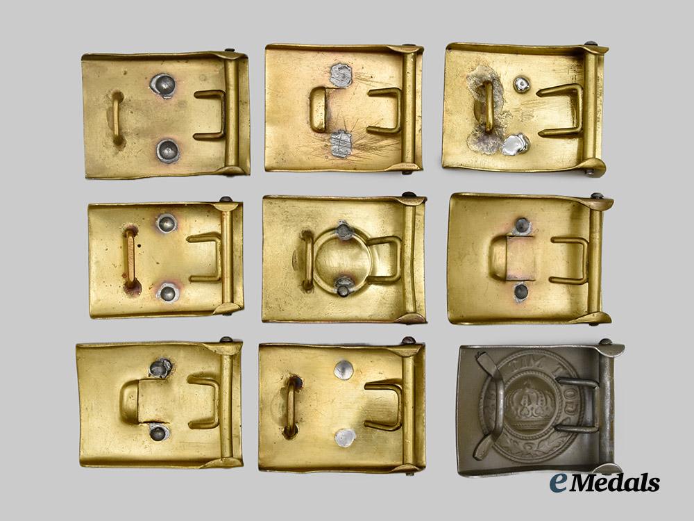 germany,_imperial._a_mixed_lot_of_nine_heer_e_m/_n_c_o_ranks_belt_buckles___m_n_c7202