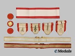 Japan, Empire. A Lot of Ribbons for Order of the Rising Sun and Order of the Sacred Treasure