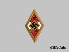 Germany, HJ. A Golden Honour Badge, by Ferdinand Hoffstätter