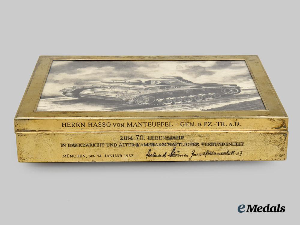 germany,_wehrmacht._a_commemorative_cigar_box,_with_signed_correspondence,_from_ferdinand_schörner_to_hasso_von_manteuffel___m_n_c7236