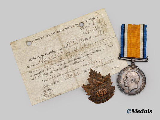 canada,_c_e_f._a_first_war_victory_medal_group_to_pte._harrison,192nd_battalion___m_n_c7245