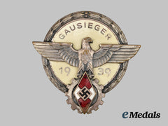 Germany, HJ. A 1939 National Trade Competition Regional Victor’s Badge, by Gustav Brehmer