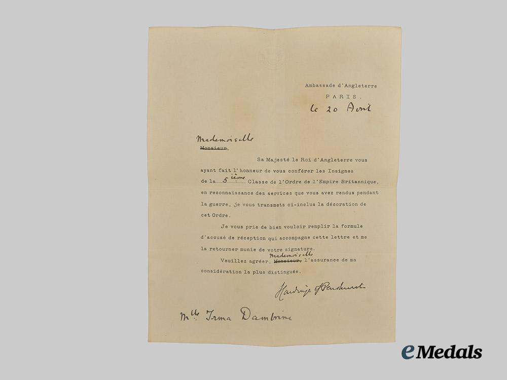 united_kingdom._an_order_of_the_british_empire,_member_to_irma_dambrine,1929___m_n_c7343