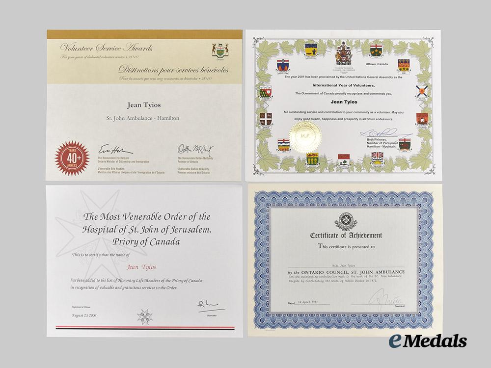 canada,_commonwealth._a_lot_of_st._john_ambulance_awards_and_documents_to_jean_tyios,_hamilton,_ontario_cadet_officer___m_n_c7346