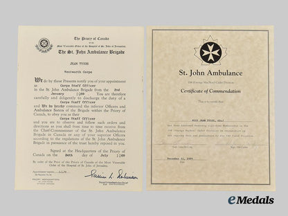 canada,_commonwealth._a_lot_of_st._john_ambulance_awards_and_documents_to_jean_tyios,_hamilton,_ontario_cadet_officer___m_n_c7347