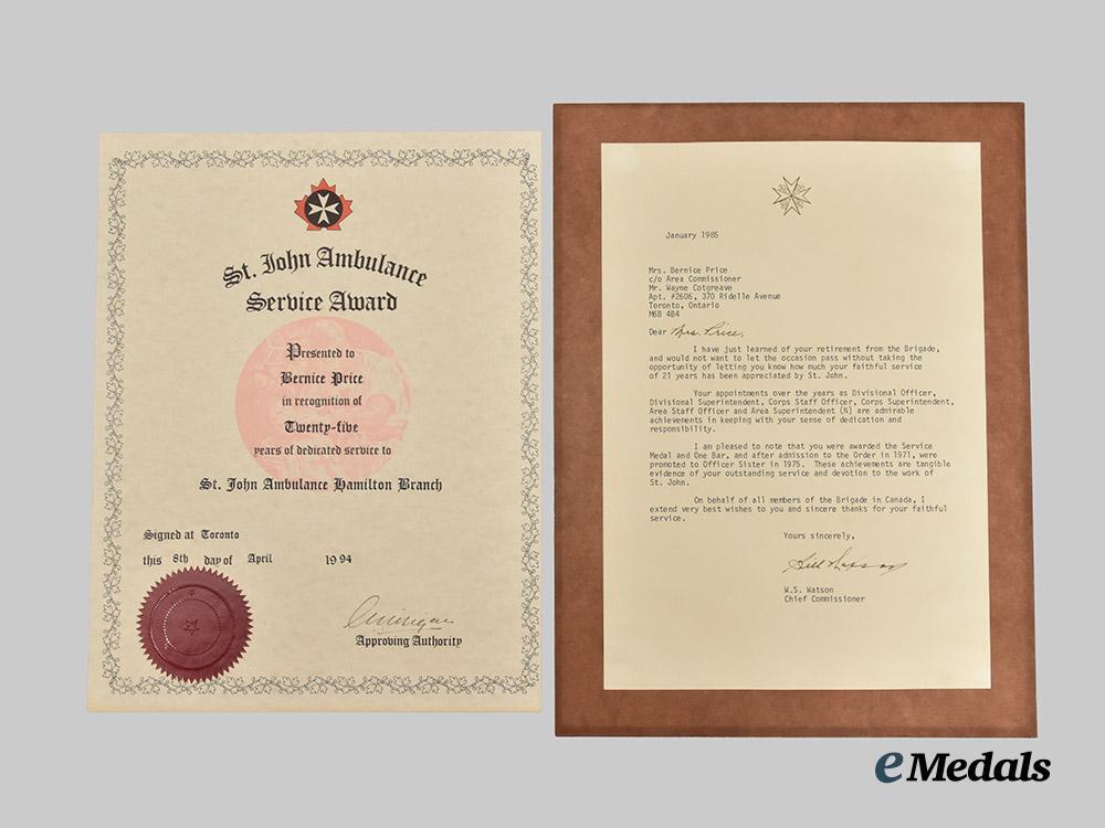 canada,_commonwealth._a_lot_of_st._john_ambulance_awards_and_documents_to_e._bernice_price,_hamilton,_ontario_superintendent___m_n_c7390