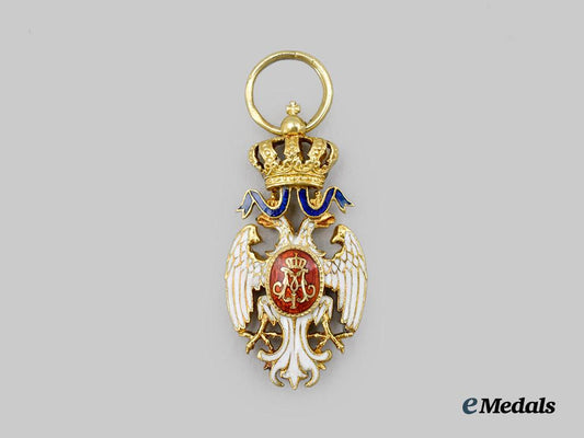 serbia,_kingdom._a_miniature_order_of_the_white_eagle,_in_gold,_c.1900___m_n_c7460