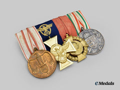 Germany, Third Reich. A Medal Bar to an Austrian-Hungarian First World War Combatant with Post-Anschluss Police Service