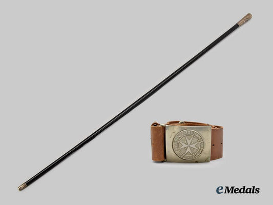 united_kingdom._a_st._john_ambulance_brigade_swagger_stick,_with_belt_and_buckle,_c.1939___m_n_c7501