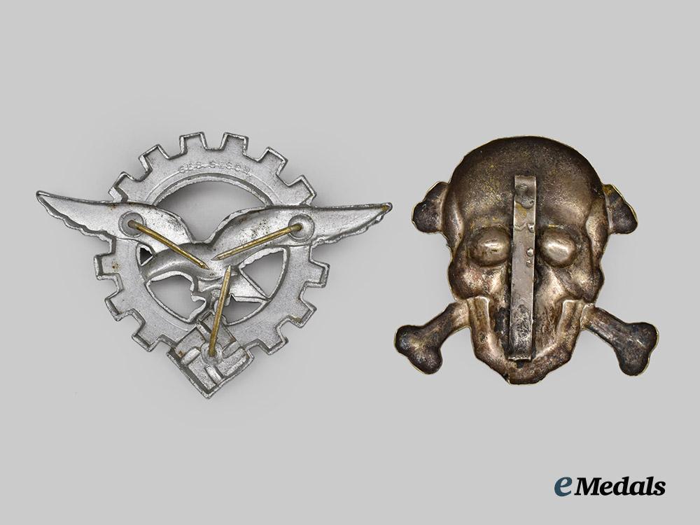germany,_third_reich;_italy,_kingdom._a_pair_of_cap_insignia___m_n_c7522