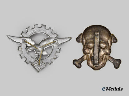 germany,_third_reich;_italy,_kingdom._a_pair_of_cap_insignia___m_n_c7522