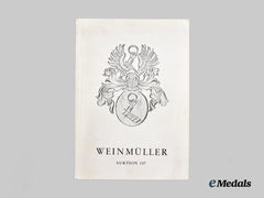 Germany, Federal Republic. A Weinmüller Auction House Guide for the Hermann Göring Estate Sale