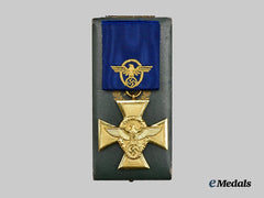 Germany, Third Reich. A Police Long Service Award, I Class for 25 Years, with Case