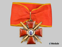 Russia, Imperial. An Order of Saint Anne, III Class Cross with Swords, by Eduard, c.1900