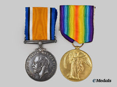 Canada, CEF. A First War Pair to Pte. D. Kennedy, 54th Infantry Battalion, Wounded at Vimy