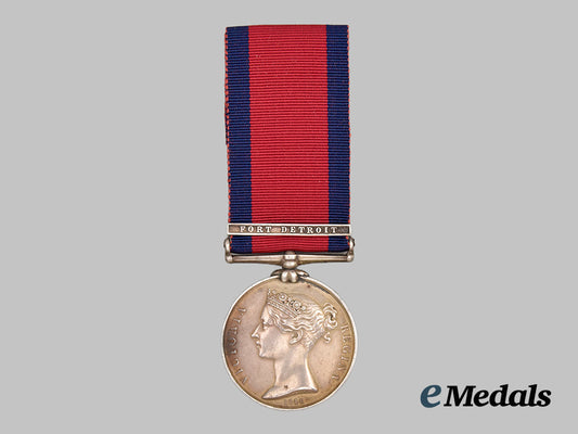 united_kingdom._a_military_general_service_medal,_fort_detroit_named_to_private_john_smitzer_of_the_canadian_militia___m_n_c7632