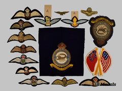 United Kingdom, Canada, Rhodesia, South Africa. A Lot of Sixteen Military Wings & Insignia