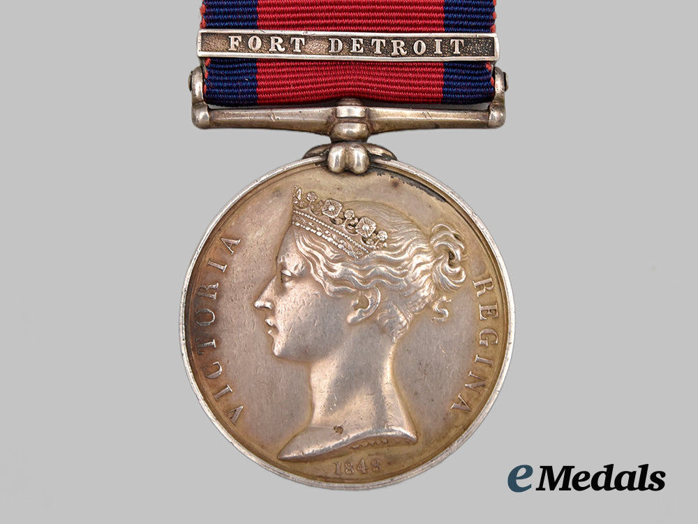 united_kingdom._a_military_general_service_medal,_fort_detroit_named_to_private_john_smitzer_of_the_canadian_militia___m_n_c7633