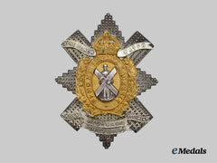 Canada, CEF. A Silver Black Watch (Royal Highland Regiment of Canada) Officer's Glengarry Badge