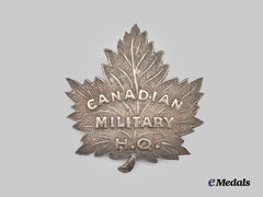 Canada, CEF. A Canadian Military Headquarters Officers Badge in Silver