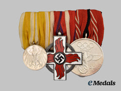 Germany, Third Reich. A Medal Bar For Fire Brigade and Olympic Service