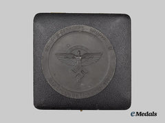 Germany, NSFK. A 1939 Rhineland District Gliding Competition Participant’s Plaque, with Case
