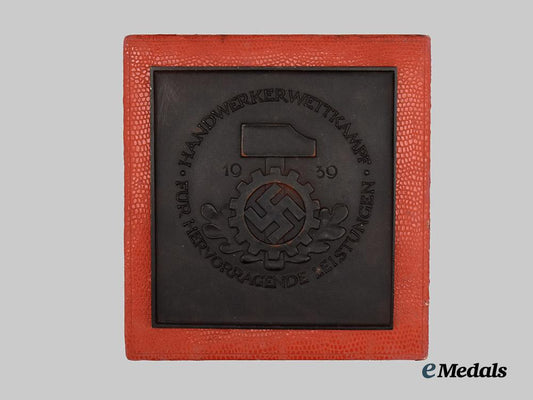 germany,_d_a_f._a1939_craftsmen_competition_outstanding_achievement_plaque,_with_case,_by_hüttenamt_gleiwitz___m_n_c7860