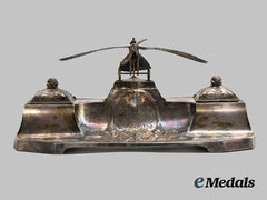 Germany, Imperial. A Superb Silver Inkwell Desk Set from the Estate of Manfred von Richthofen, by WMF