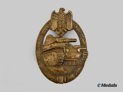 Germany, Wehrmacht. A Panzer Assault Badge, Bronze Grade, by Karl Wurster