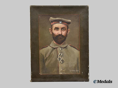 germany,_imperial._an_oil_painting_of_a_decorated_bavarian_soldier_of_the_first_world_war,_c.1943___m_n_c7895