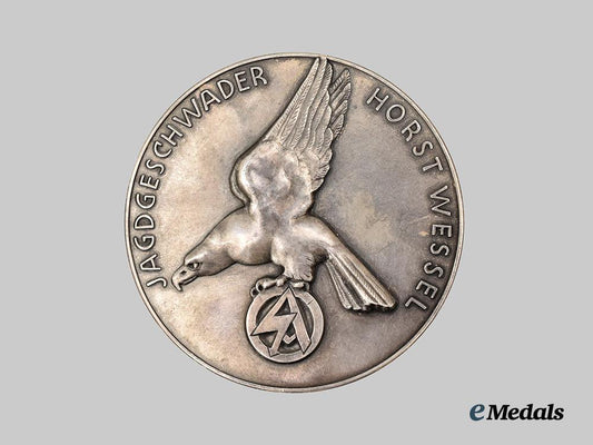 germany,_luftwaffe._a_mint_jagdgeschwader6_commemorative_table_medal,_by_deschler&_sohn___m_n_c7901