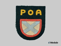 Germany, Wehrmacht. A Mint Russian Liberation Army Sleeve Shield, Embroidered Version