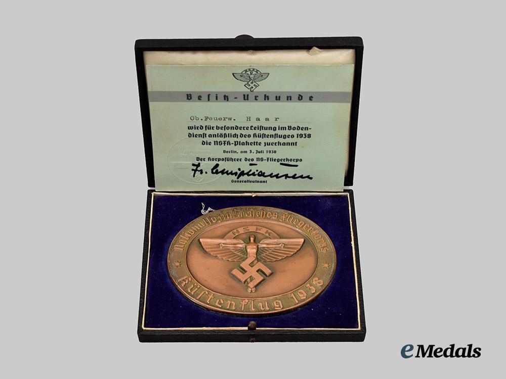 germany,_n_s_f_k._a1938_coastal_flight_participant’s_plaque,_with_case_and_award_document,_to_oberfeuerwehrmann_haar___m_n_c7920