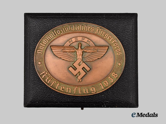 germany,_n_s_f_k._a1938_coastal_flight_participant’s_plaque,_with_case_and_award_document,_to_oberfeuerwehrmann_haar___m_n_c7924