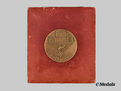 Germany, Luftwaffe. A Flak-Regiment 4 Commemorative Medallion, with Case