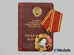 Soviet Union. Order of Lenin, Type VI, Variation 1, Circa 1964 With Award Document