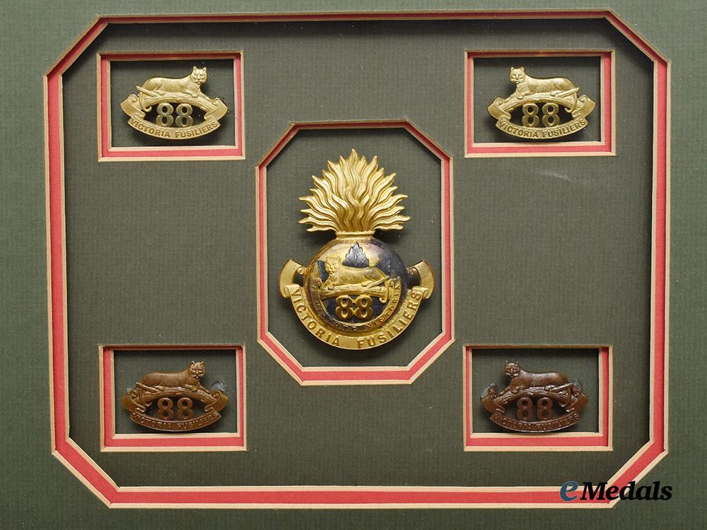 canada,_dominion._a_framed_set_of88th_regiment,_victoria_fusiliers_badges,_c.1900___m_n_c8002